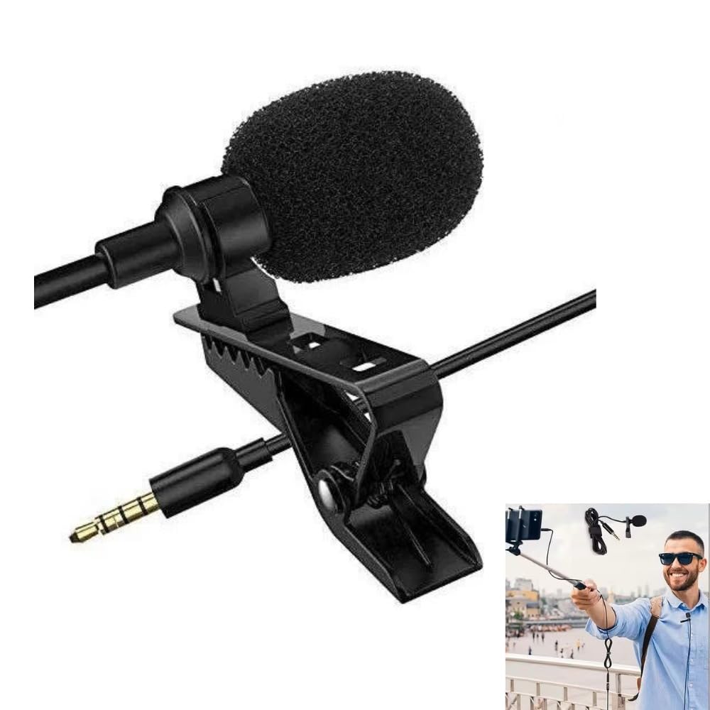 Autozap Collar mic Voice Recoding Microphone for YouTube, Vlogging, Streaming