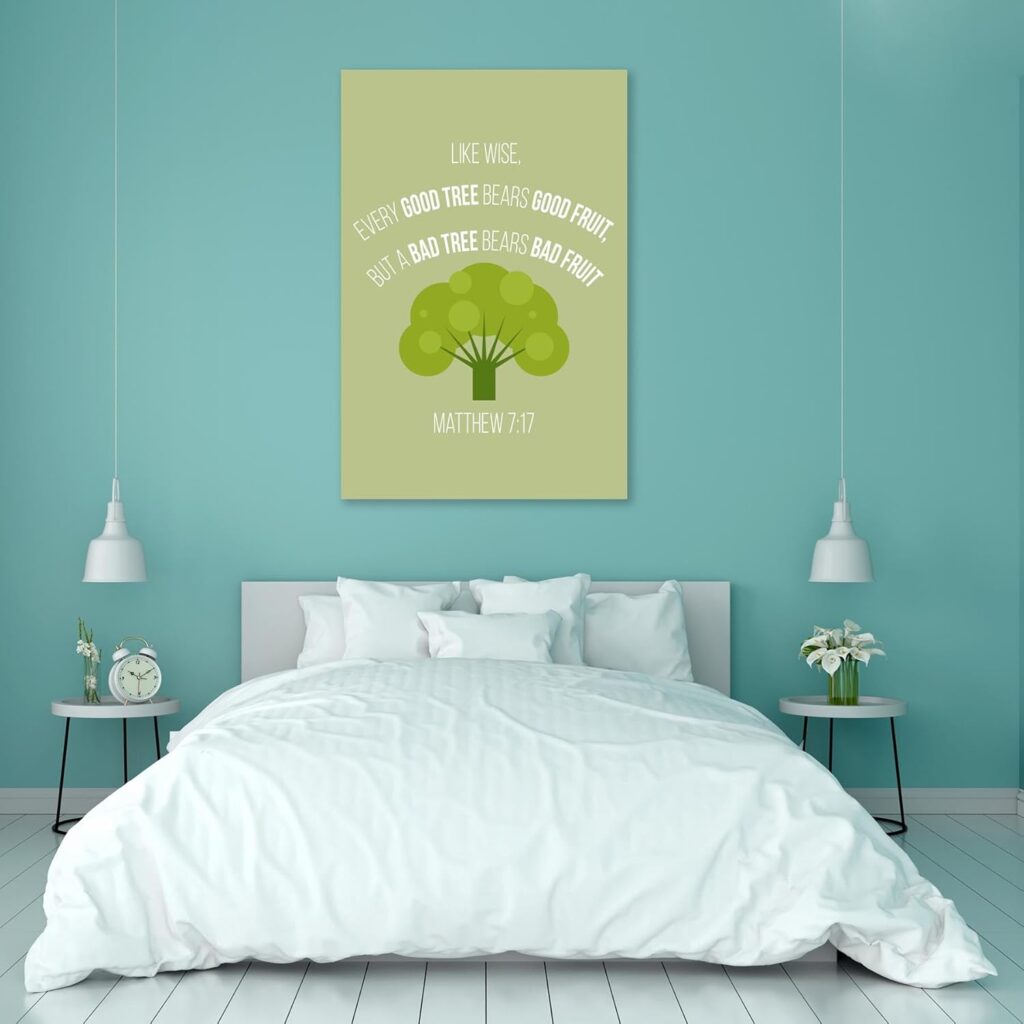 ArtzFolio Good and Bad People Matthew Bible Verse | Canvas Painting for Bedroom & Living Room | Engineered Wood Frame | 20 x 30 inch (51 x 76 cms)