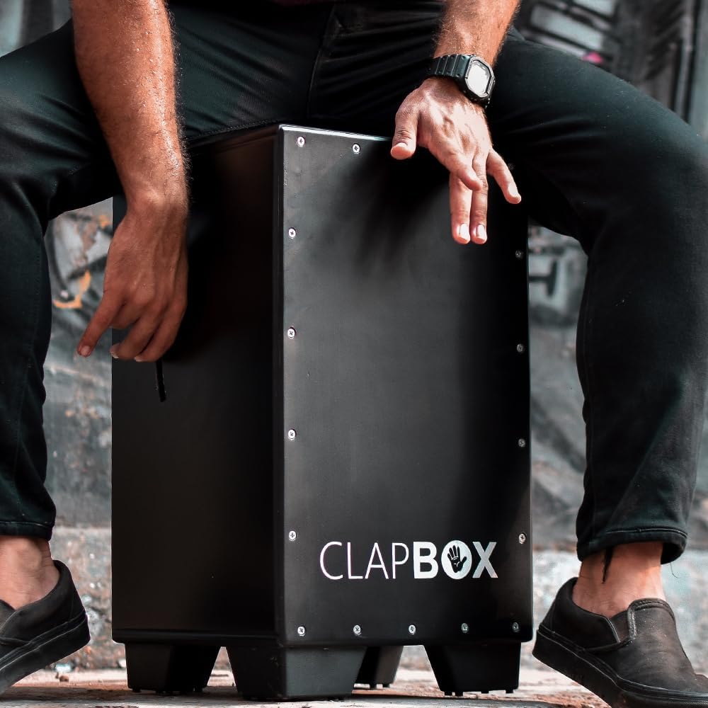 Clapbox Adjustable Snare Cajon CB50- Oak Wood, (H:50 W:30 L:30) – 3 Internal Snares